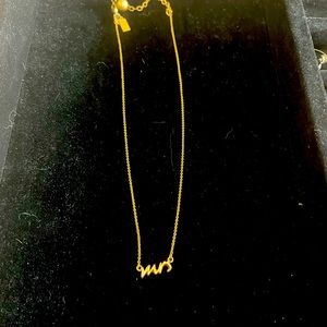 Gold Mrs Bridal Wedding Anniversary Kate Spade Necklace